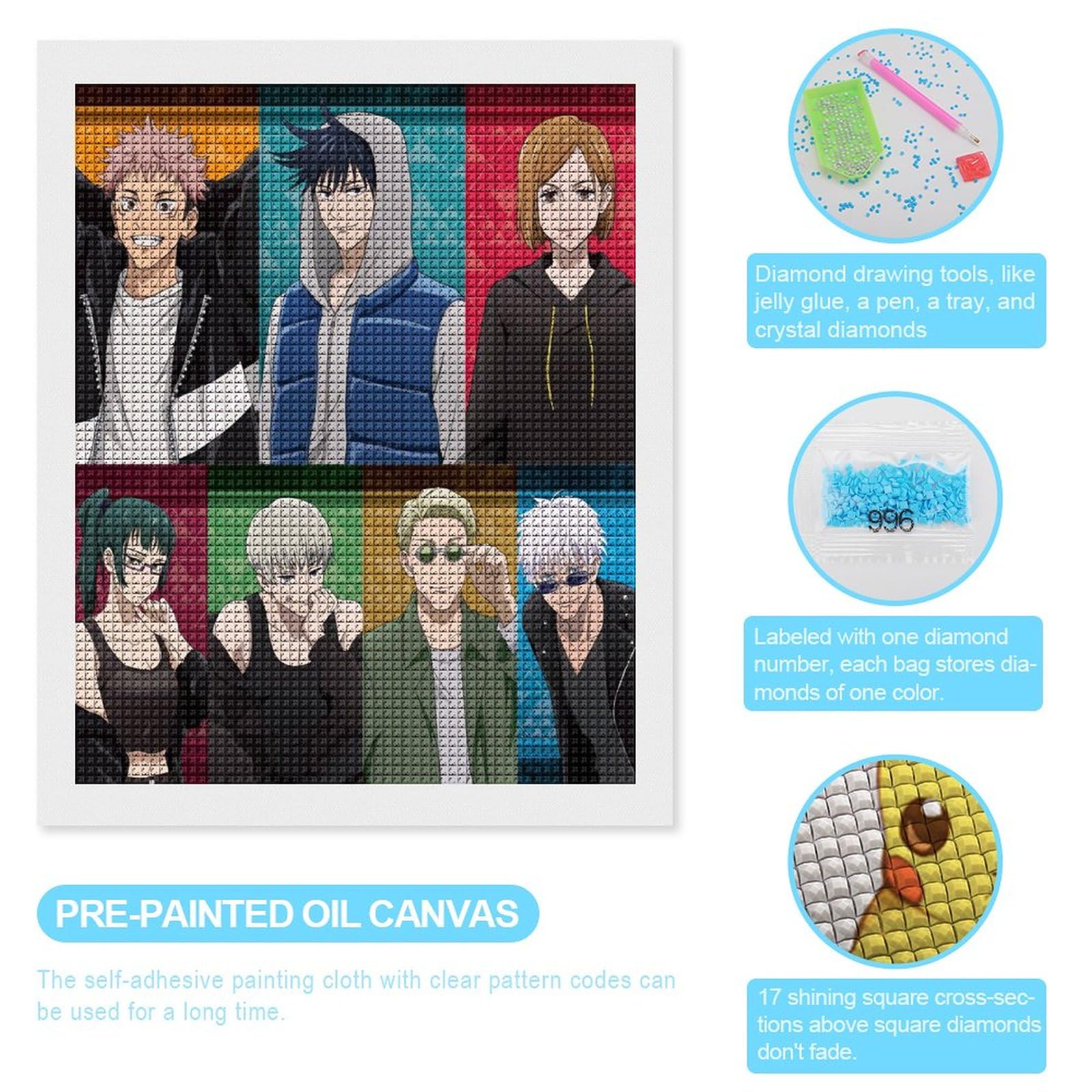 Amazon.co.jp: 呪術廻戦 ダイヤモンドアート キャラクター アニメ